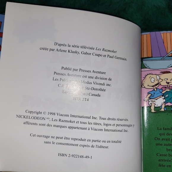 Rugrats "Les Razmoket" French Kids Book Bundle 6 Softcover Children's Storybooks - Picture 3 of 3